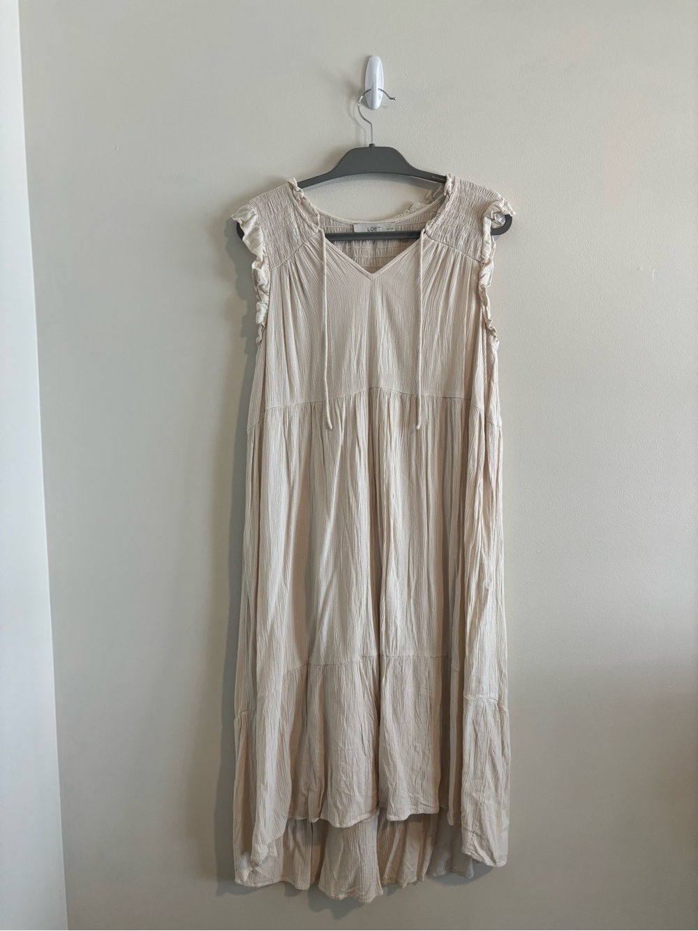 LOFT Sleeveless Tiered Maxi Dress